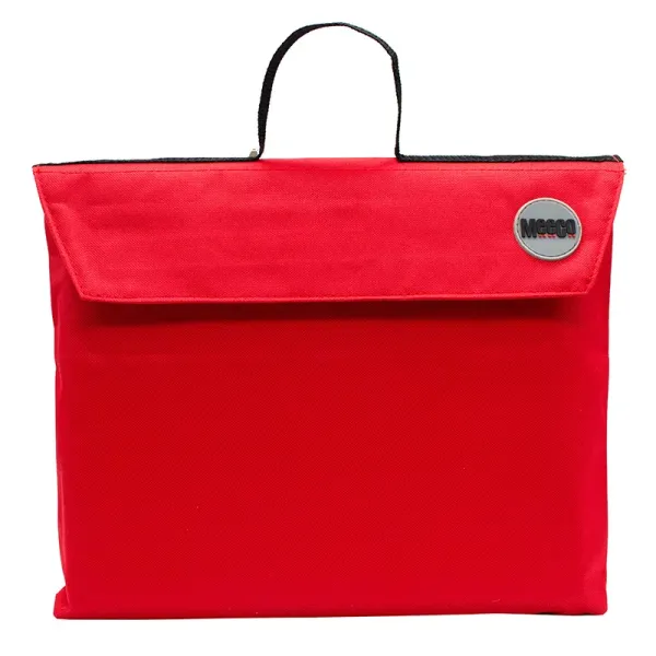 Meeco Gusset Library Bag with Handle - Red