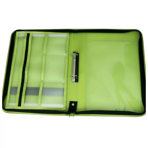 MEECO A4 Conference Folder With Zip - Green MEECO A4 Conference Folder With Zip - Green