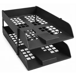 NEXX Letter Tray Set Plus Risers - Black