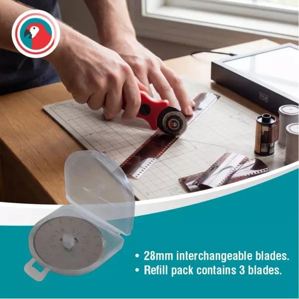 Parrot Rotary Plastic Craft Knife Straight Blades Refill Pack