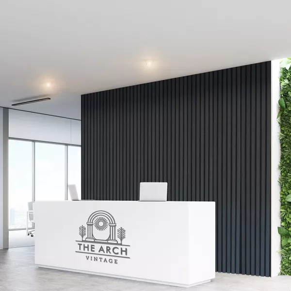 Full-length Parrot AP0624BW Black Wood acoustic slatted wall panel measuring 600 x 2400mm