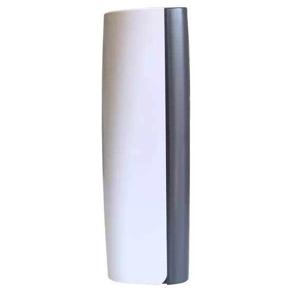 Parrot JA0507 paper hand towel dispenser front view Parrot JA0507 white plastic paper hand towel dispenser front view with viewing window
