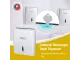 Parrot JA0507 paper hand towel dispenser front view Parrot JA0507 white plastic paper hand towel dispenser front view with viewing window