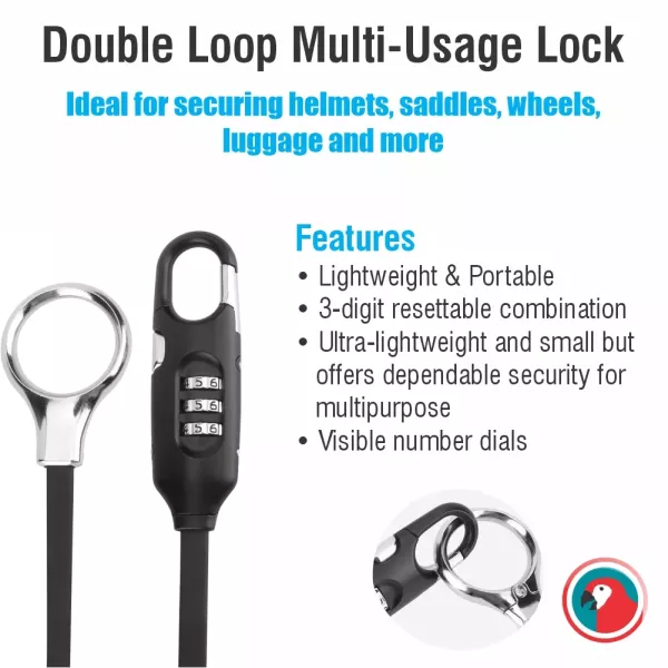 Parrot Double Loop Lock Parrot AL6300 double loop lock extended cable view