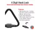 Parrot Hook Lock Front View AL6302 Parrot AL6302 hook lock front view with 4 digit combination dial