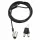 Anti-theft security cables for office equipment and devices