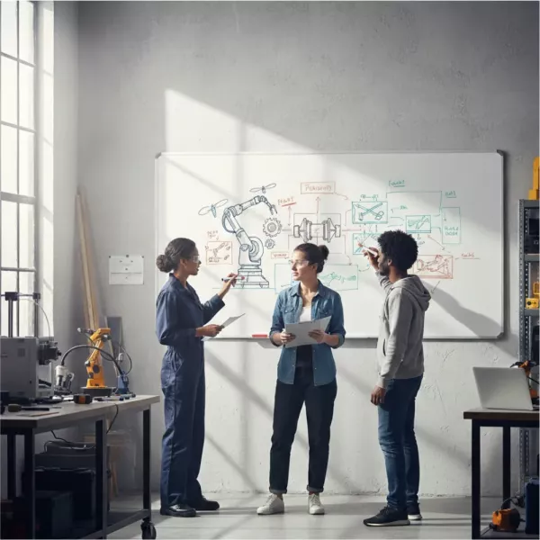 Parrot Magnetic Whiteboard 1500x900mm BD0961 Parrot BD0961 Magnetic Whiteboard 1500x900mm front view with aluminium frame