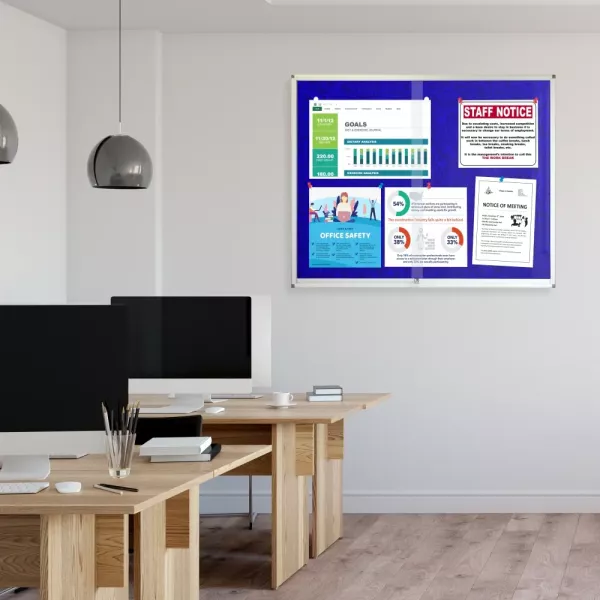 PARROT Display Case Pinning Board 1500 X 1200mm - Blue PARROT Display Case Pinning Board 1500 X 1200mm - Blue