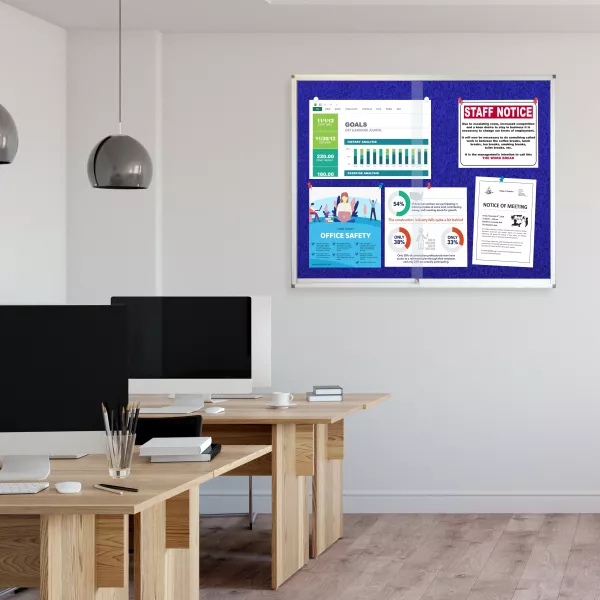 PARROT Display Case Pinning Board 1500 X 1200mm - Blue PARROT Display Case Pinning Board 1500 X 1200mm - Blue