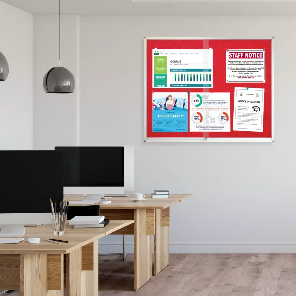 PARROT Display Case Pinning Board 1500 X 1200mm - Red PARROT Display Case Pinning Board 1500 X 1200mm - Red