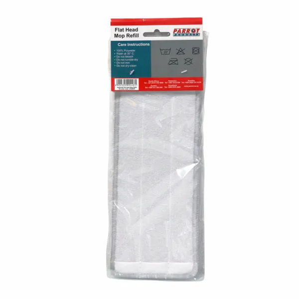 Parrot JA0303R microfibre refill pad for flat head mop in retail packaging