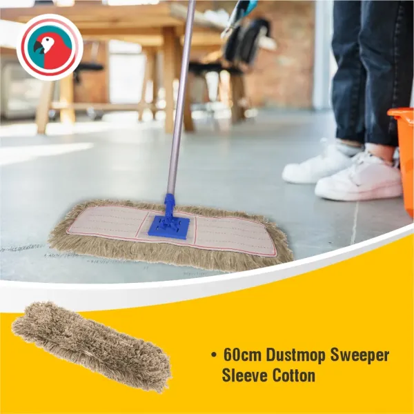 Parrot 600 mm cotton dust mop sweeper sleeve for collecting fine dust on large floor areas
