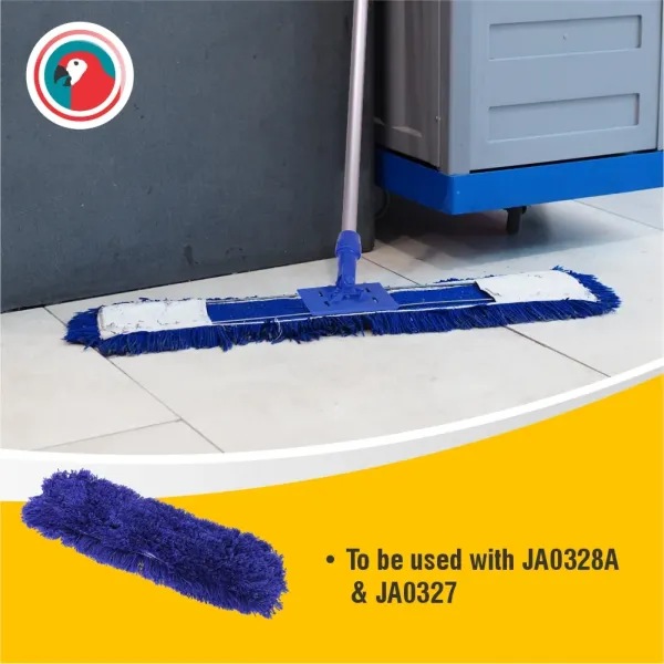 Parrot Acrylic Dust Mop Sweeper Sleeve 600 mm Blue Parrot blue 600 mm acrylic dust mop sweeper sleeve for dry floor cleaning