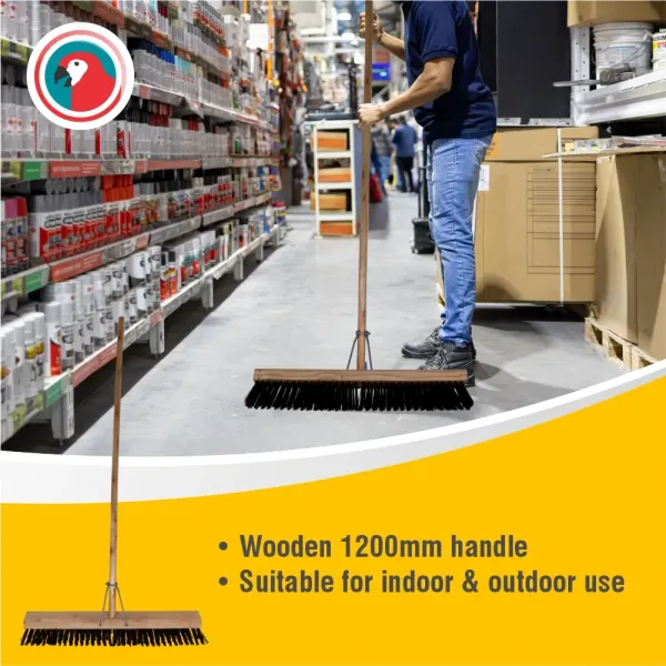 Parrot Platform Broom Black Soft Fibre 600 mm Parrot Platform Broom Black Soft Fibre 600 mm