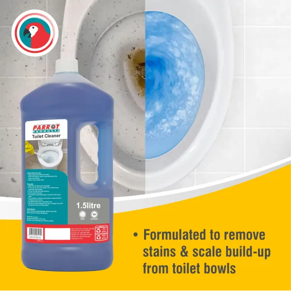 Parrot Toilet Cleaner 1.5 L - Box of 6 Parrot Toilet Cleaner 1.5 L - Box of 6