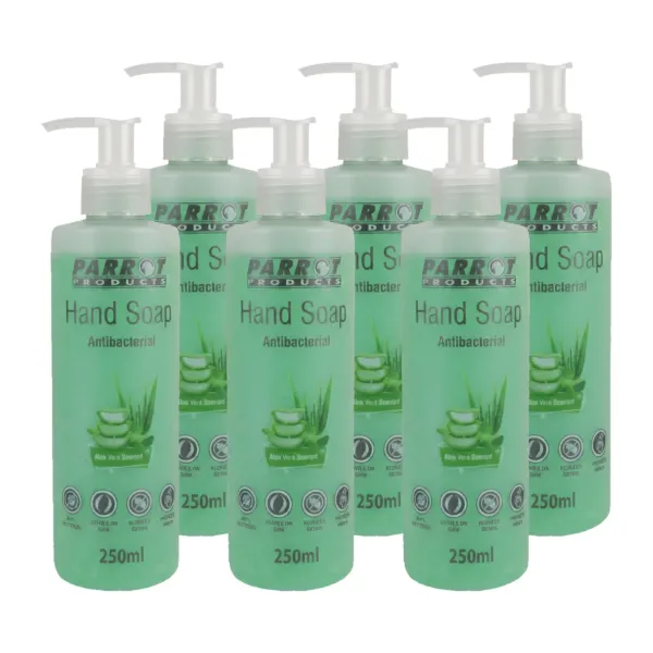 Parrot Antibacterial Hand Soap Aloe Vera 250 ml - 6 Pack