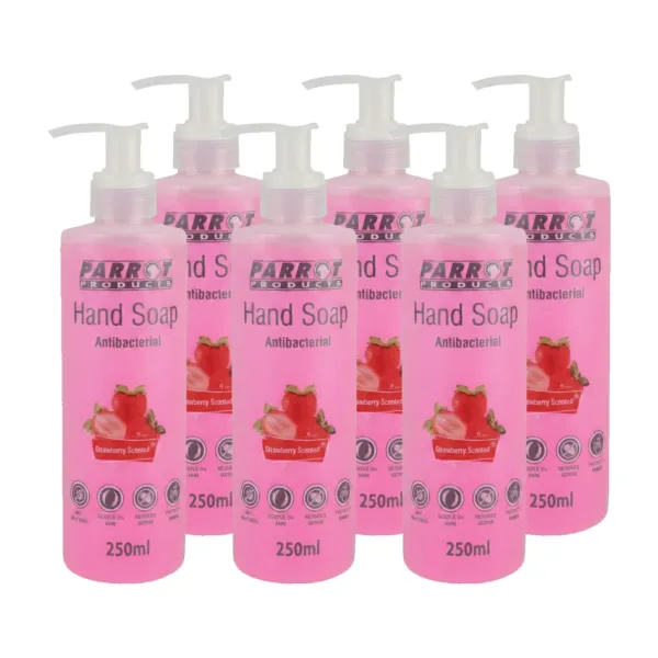 Parrot Antibacterial Hand Soap Strawberry 250 ml - 6 Pack Parrot Antibacterial Hand Soap Strawberry 250 ml - 6 Pack