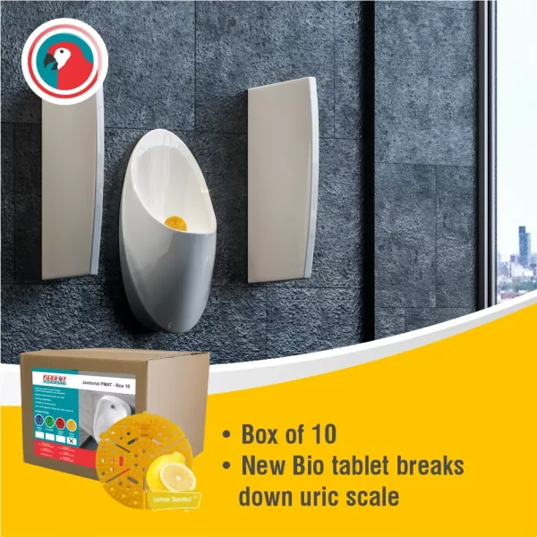 Parrot JA0404YL-10 yellow lemon PMAT urinal mat pack of 10 in retail packaging