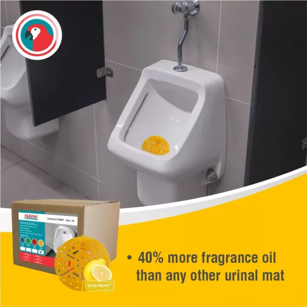 Parrot JA0404YL-10 yellow lemon PMAT urinal mat pack of 10 in retail packaging