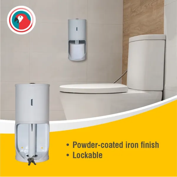 Parrot TR2 Lockable Toilet Roll Holder - White Parrot TR2 Lockable Toilet Roll Holder - White