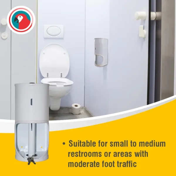 Parrot TR2 Lockable Toilet Roll Holder - White Parrot TR2 Lockable Toilet Roll Holder - White