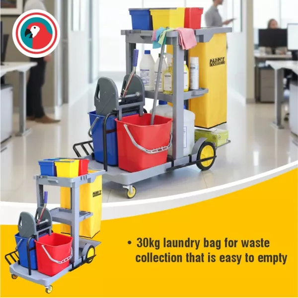 Parrot Janitorial Multipurpose Service Trolley Deluxe