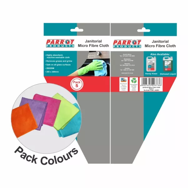 Micro Fibre Cloth 280gsm - Pack of 5