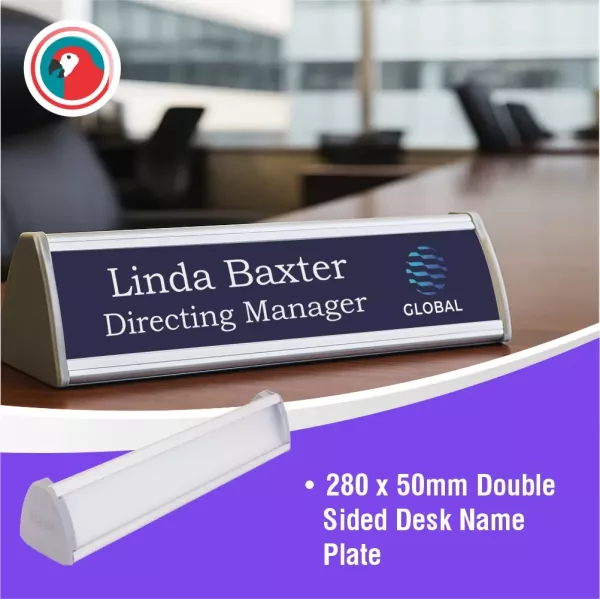 PARROT Desk Top Desk Name Plate Double-Sided 50 x 280mm PARROT Desk Top Desk Name Plate Double-Sided 50 x 280mm