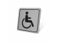PARROT Disabled Toilet Symbolic Sign - Black Printed on Brushed Aluminium ACP - 150 x 150mm PARROT Disabled Toilet Symbolic Sign - Black Printed on Brushed Aluminium ACP - 150 x 150mm
