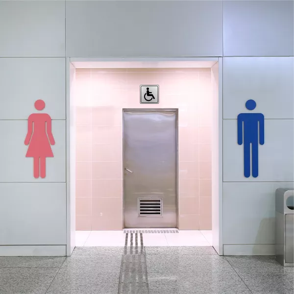 PARROT Disabled Toilet Symbolic Sign - Black Printed on Brushed Aluminium ACP - 150 x 150mm PARROT Disabled Toilet Symbolic Sign - Black Printed on Brushed Aluminium ACP - 150 x 150mm