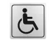 PARROT Disabled Toilet Symbolic Sign - Black Printed on Brushed Aluminium ACP - 150 x 150mm PARROT Disabled Toilet Symbolic Sign - Black Printed on Brushed Aluminium ACP - 150 x 150mm