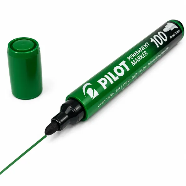 Pilot Permanent Marker 100 Bullet Tip - Green