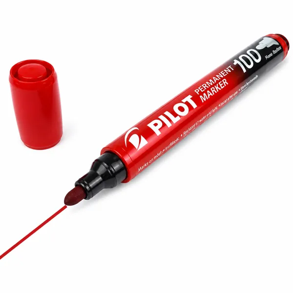 Pilot Permanent Marker 100 Bullet Tip - Red