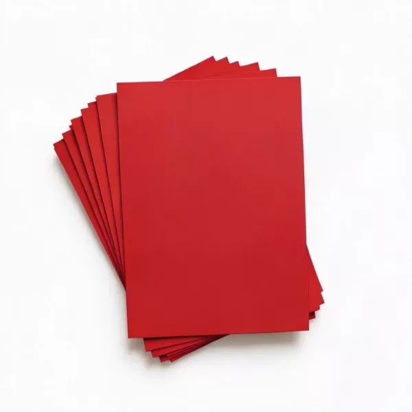 RBE Bright Red Board A4 160gsm Pack of 10 Sheets