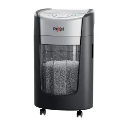 Leitz IQ OptiMax Office Micro Cut P5 Shredder – Front View Front view of Leitz IQ OptiMax Office Micro Cut P5 Shredder