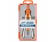 SDS Bow Compass Set Orange - Closed Case SDS orange bow compass set in transparent storage case with SDS branding