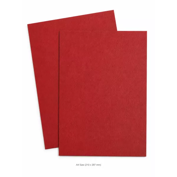 SDS A4 Binding Cover Leather Grain 270gsm Red - Pack of 50