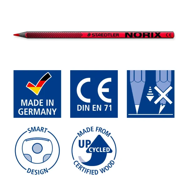 STAEDTLER NORIX 186 coloured pencils assorted colours 12 pack