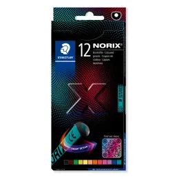 STAEDTLER NORIX 186 coloured pencils assorted colours 12 pack