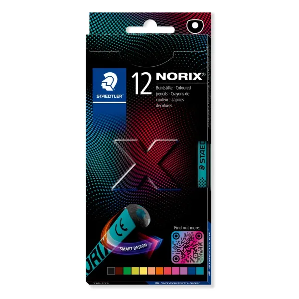 STAEDTLER NORIX 186 coloured pencils assorted colours 12 pack