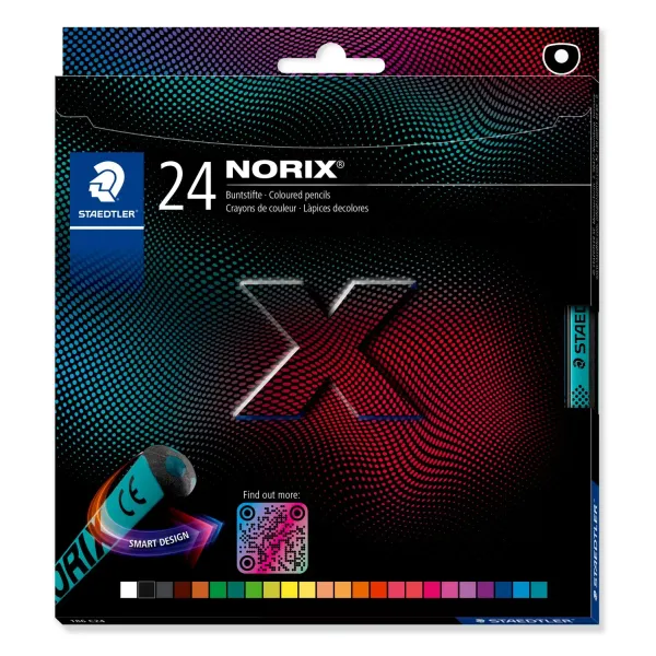 STAEDTLER NORIX 186 Coloured Pencils Assorted 24 Pack STAEDTLER NORIX 186 coloured pencils assorted colours 24 pack
