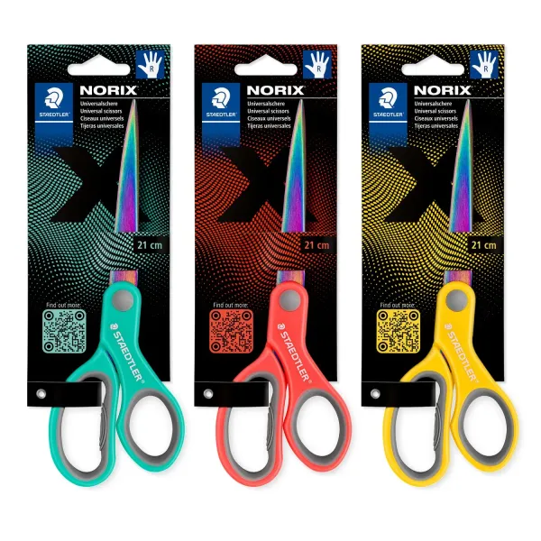 STAEDTLER NORIX 965 Universal Scissors 21cm Assorted Colours STAEDTLER NORIX 965 universal scissors 21cm assorted colours
