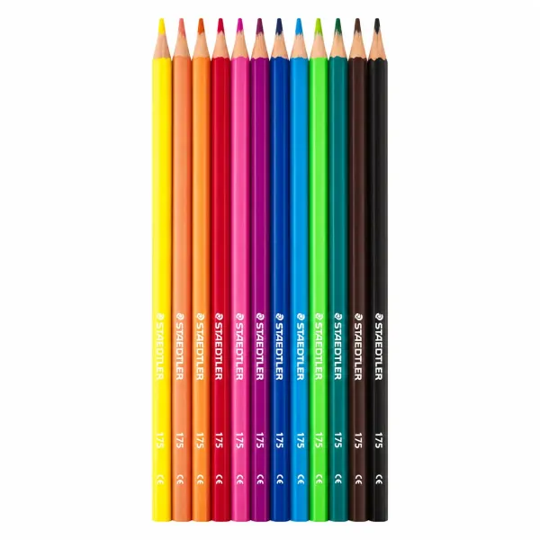 Staedtler 175 coloured pencils in a 12-colour Value Offer cardboard box