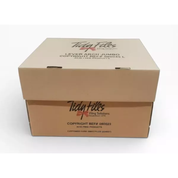 TIDY FILES Lever Arch Jumbo Storage Box Kraft TIDY FILES Lever Arch Jumbo Storage Box Holds Lever Arch Kraft