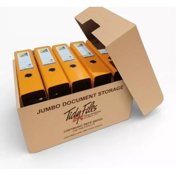 TIDY FILES Lever Arch Jumbo Storage Box Kraft TIDY FILES Lever Arch Jumbo Storage Box Holds Lever Arch Kraft