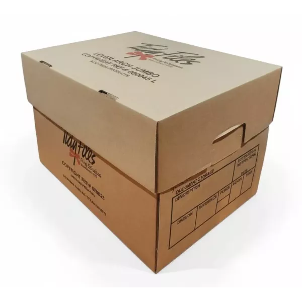 TIDY FILES Lever Arch Jumbo Storage Box Kraft TIDY FILES Lever Arch Jumbo Storage Box Holds Lever Arch Kraft