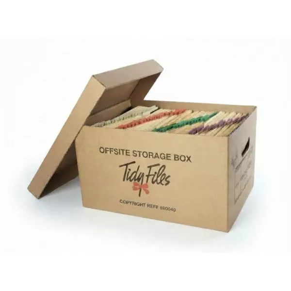 TIDY FILES Off-Site Storage Box (Holds A4) - Kraft TIDY FILES Off-Site Storage Box (Holds A4) - Kraft