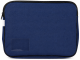 Navy Blue Treeline canvas book bag with zip closure, 5cm gusset and clear name-card holder