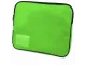 Angled view of the Treeline Lime Green canvas book bag showing the zip edge and clear name-card holder