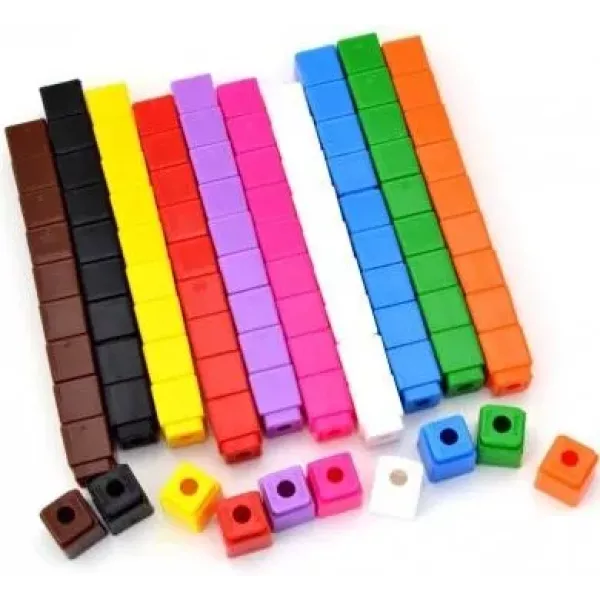 Treeline Coloured Counting Cubes - Pkt-100 